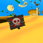 Squared screenshot of quicksand in Super Mario Galaxy.