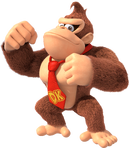 Artwork of Donkey Kong in Super Mario Party (also used for Mario Kart Tour and the Nintendo Switch version of Mario vs. Donkey Kong[1])