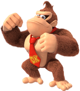 Artwork of Donkey Kong in Super Mario Party (also used for Mario Kart Tour and the Nintendo Switch version of Mario vs. Donkey Kong[1])