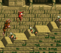 The Kongs approach some Gnawties in the beginning portion of the level.