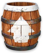 Artwork of a Barrel Cannon from Donkey Kong Country: Tropical Freeze.