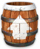 Artwork of a Barrel Cannon from Donkey Kong Country: Tropical Freeze.
