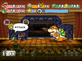 Mario and Mini-Yoshi vs. Bowser.