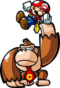 Artwork of Circus Kong from Mario vs. Donkey Kong 2: March of the Minis (later reused in Mario vs. Donkey Kong: Mini-Land Mayhem!)