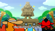 Screenshot of King Caresaway The First from WarioWare: Move It!