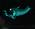 Turquoise Grabbing Ghost in the game Luigi's Mansion.