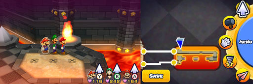Location of 3 drill spots (7th, 8th and 9th) in Bowser's Castle.