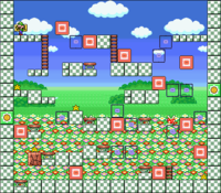 Level 9-4 map in the game Mario & Wario.