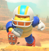 A Chargin' Chuck appearing as an obstacle in Mario Kart World