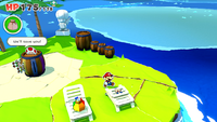 Where and how to find the Blue Toad on Spade Island in Paper Mario: The Origami King