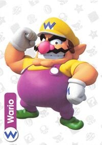 Wario character card from the Super Mario Trading Card Collection