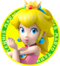 The icon artwork for Princess Peach from Mario Tennis Open