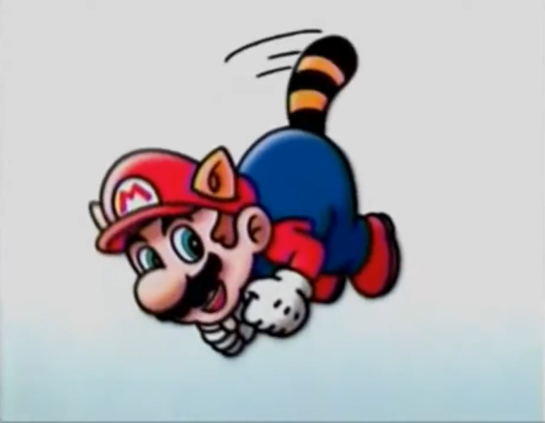 File:Raccoon Mario Japanese Advance commercial.png