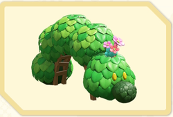 Menu icon of the Tranquil Bloom (Wiggler Topiary) decoration in Super Mario Bros. Wonder – Nintendo Switch 2 Edition + Meetup in Bellabel Park.