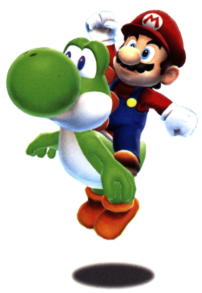 File:SMG2 Artwork Yoshi (Jump).png - Super Mario Wiki, the Mario ...