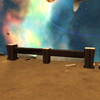 Squared screenshot of a fence in Super Mario Galaxy 2.