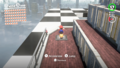 Metro Kingdom Timer Challenge 2: Mario uses the scooter to grab a key to unlock for a Power Moon.