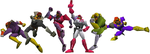 Official render of character colors in Super Smash Bros.
