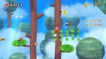 Location of the fourth Wonder Wool in Bounceabout Woods, from Yoshi's Woolly World.