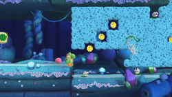 Sponge Cave Spelunking from Yoshi's Woolly World.