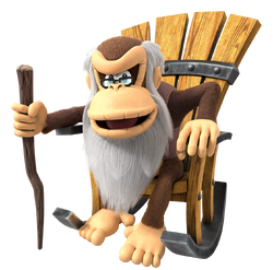 Artwork of Cranky Kong from Donkey Kong Country Returns HD