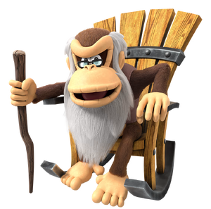 Artwork of Cranky Kong from Donkey Kong Country Returns HD