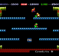 Screenshot of Mario Bros. that has cropping issues due to the game being displayed in a vertical aspect ratio