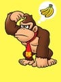 Donkey Kong thinking about bananas