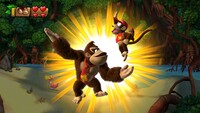 Donkey and Diddy Kong do the Kong POW.