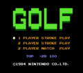 NES version title screen
