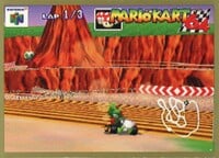 One of the Mario Kart 64 Collectible Trading Cards.
