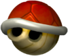 Artwork of a Red Shell in Mario Kart: Double Dash!! (also used for Mario Kart DS)