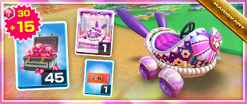 The Purple Bunny Pack from the 2021 Yoshi Tour in Mario Kart Tour