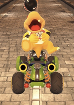 Bowser Jr. performing a trick.
