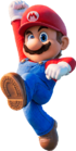 Artwork of Mario jumping.