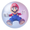 Mario inside a bubble