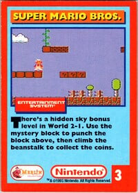 One of the Nintendo Collector Cards