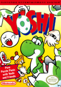 North American box art for Yoshi on the Nintendo Entertainment System