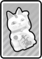 An unpainted Cat-o-Luck card