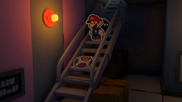 A crewmember of The Princess Peach cruise ship, folded in half and passed out on the first-floor stairway due to a traumatic attack from Gooper Blooper.