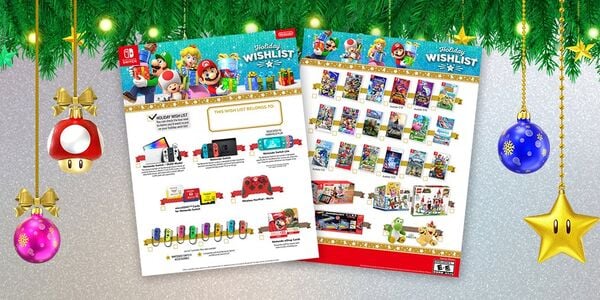 Banner for a set of printable wish lists for Nintendo Switch-related items