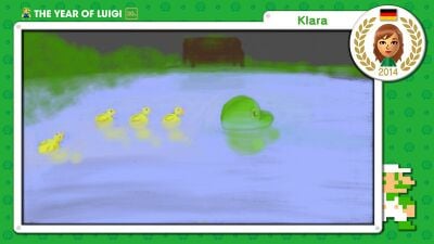The Year of Luigi art submission created by Miiverse user Klara and selected by Nintendo