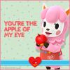 Valentine's Day card featuring Reese from Animal Crossing: New Leaf