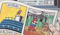 The unused Super Mario Bros. comic appearing in an advertisement for the Nintendo Comics System in Game Boy No. 3 and No. 4