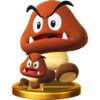 Big Goomba's trophy render from Super Smash Bros. for Wii U