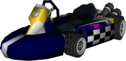 The model for Waluigi's Standard Kart L from Mario Kart Wii