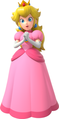 Artwork of Princess Peach in Super Mario Party (also used in Mario and Sonic at the Olympic Games Tokyo 2020)