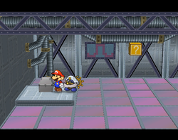 Second treasure chest in X-Naut Fortress of Paper Mario: The Thousand-Year Door.