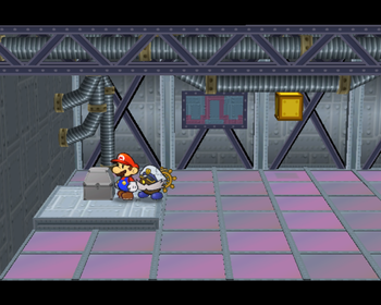 Second treasure chest in X-Naut Fortress of Paper Mario: The Thousand-Year Door.