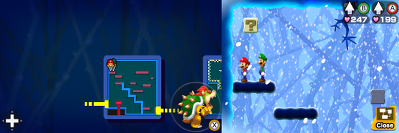 Block 33 in Airway of Mario & Luigi: Bowser's Inside Story + Bowser Jr.'s Journey.